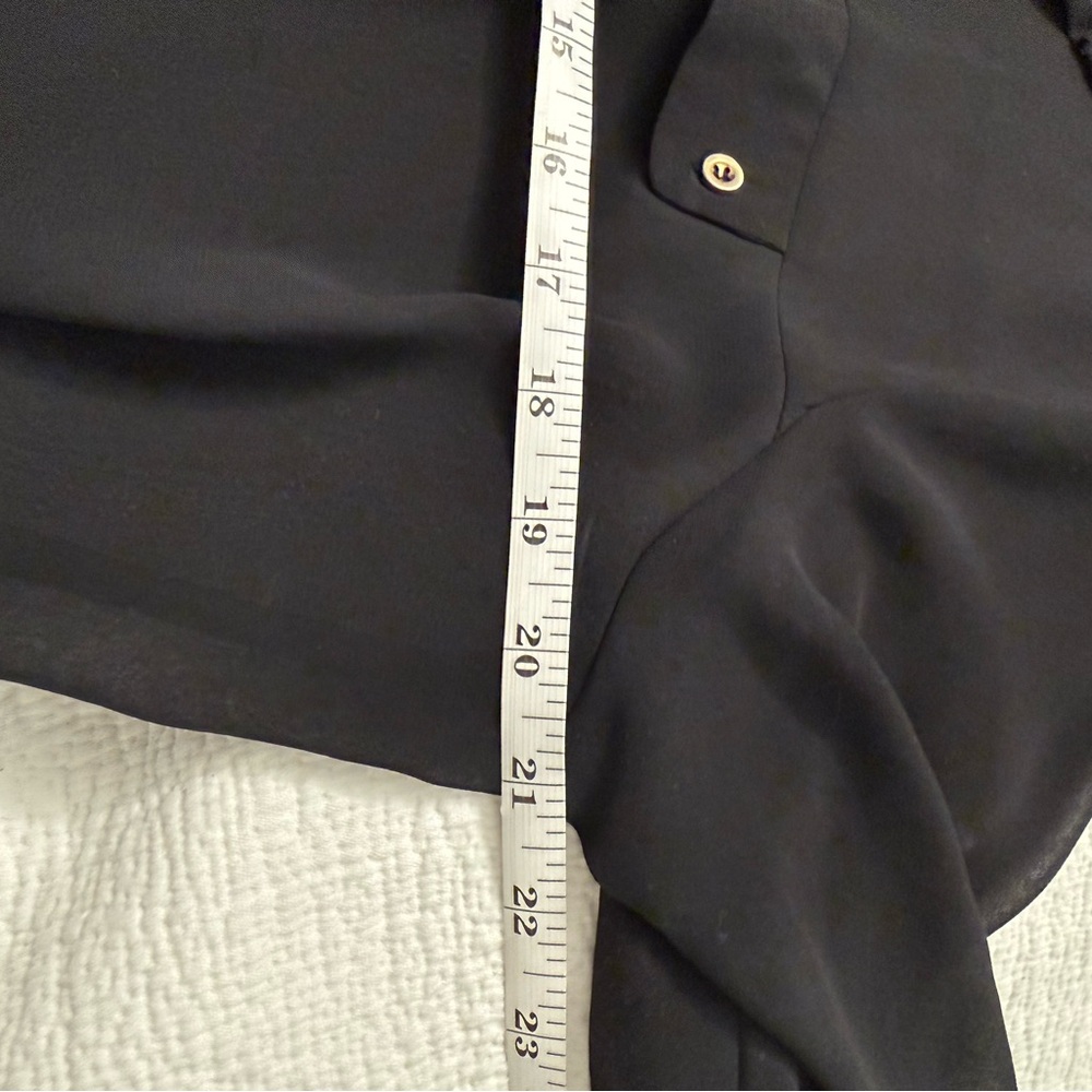 Topshop Black Sheer Casual Button-Down Shirt - Picture 3 of 5